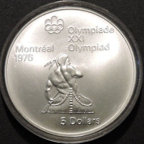 Canadá - Km92 - 5 Dolares 1974 - Plata 925 - 38mm.