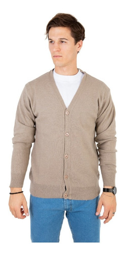 Sweater Cardigan Hombre Botones Lana Premium Olegario