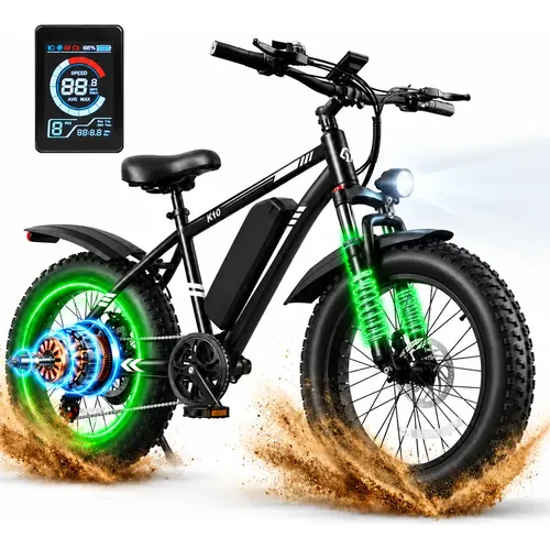 Bicicleta Elétrica Amyet K10 1000w 48v 45km/h 15ah Fat Tire