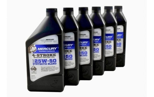 Aceite Mercury 25w50 Synthetic Blend - 8m0078013 (caja De 6)