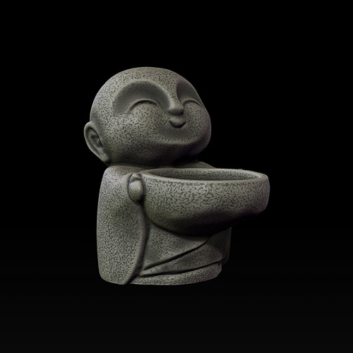 Archivo Stl Estatua Porta Vela Led Jizo Buda P/impr 3d
