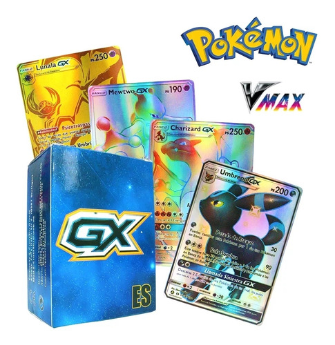 Cartas Pokémon Mazo De 100 Cartas Vmax Y V Holograficas 