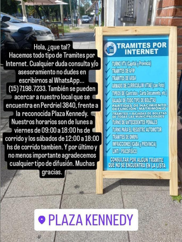 Hola, Buen Día. Hacemos Todo Tipo De Tramites Por Internet.
