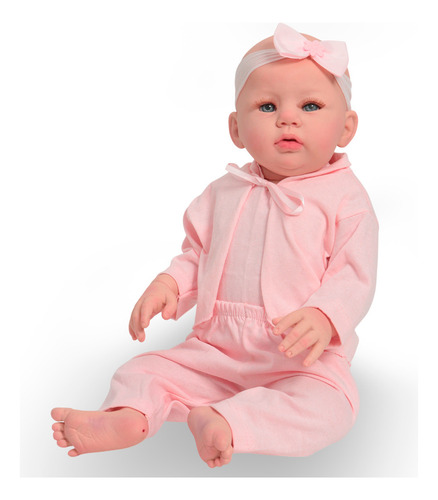 Boneca Reborn Careca Princesa Abigail Toda De Vinil 10 Itens