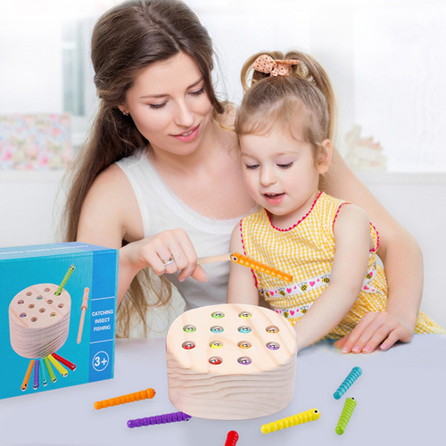 Juguete De Madera Para Atrapar E Insertar Insectos Para Niño