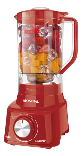 Liquidificador L-900 Fr Turbo Full Vermelho Mondial 110V