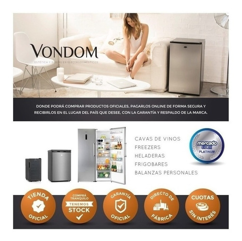 Heladera 117 Lts Bajo Mesada Vondom Hel82 Silver