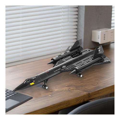 Edificio De Avión De Combate Sr-71 Compatible Con Avión Set,