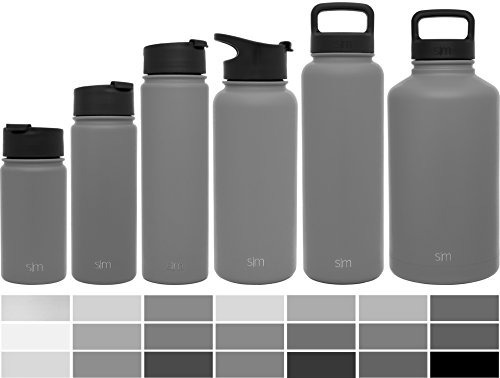 Botella De Agua Simple Moderna De 14 Onzas + Tapa Extra - Ai
