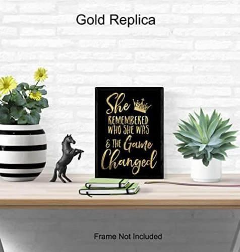 Póster Motivacional Inspirador Para Mujer ' Ella Recordó Era