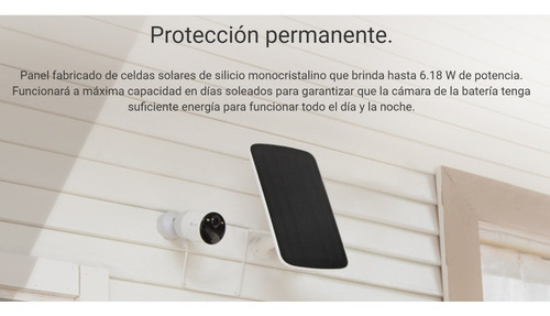 Imagen 3 de 7 de Panel Solar De Carga Para Camaras De Seguridad Ip Wifi Ezviz