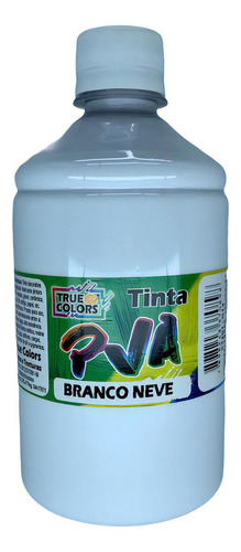 Tinta Pva Para Artesanato Fosca 500ml True Colors Cor Branco/neve