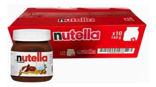 Chocolate Nutella 140 Grs X 10 Unidades Solo Envio