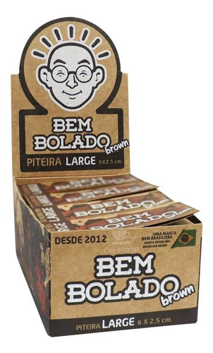 Caixa De Piteira Bem Bolado Brown  Large - 24 Livretos