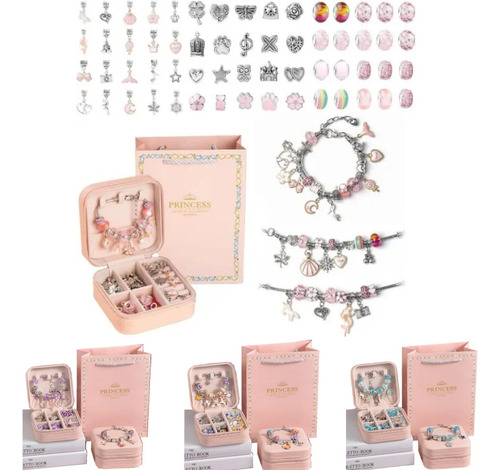 Kit De Joyería For Niños De 68 Piezas, Pulsera De Príncipes