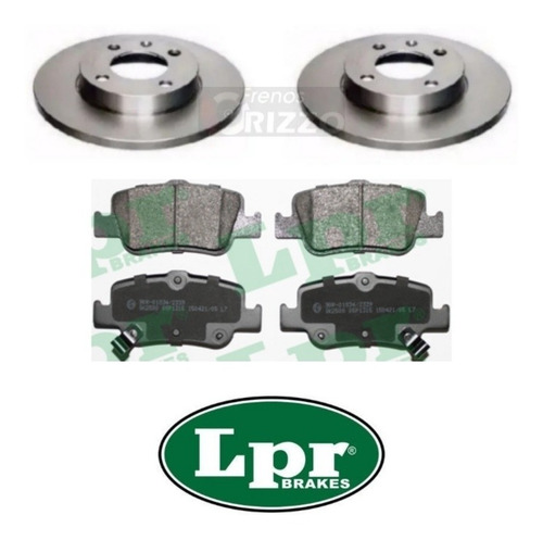 Kit Discos Pastillas Lpr Trasero Toyota Corolla 08/14