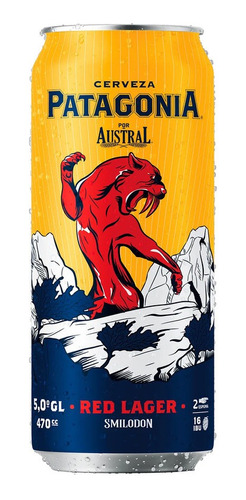 Austral Patagonia Red Lager Lata 470cc  ( 3 Unidades )-super