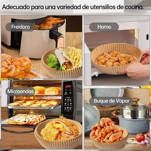 100pzs Forro Papel Desechable Horno Freidora De Aire Redond