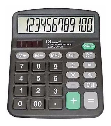Calculadora De Mesa Display 12 Dígitos Kenko  Kk-837b