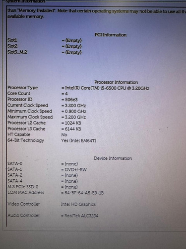 Pc Dell Optiplex 5050 Core I5-6500 6th Ram 8gb Wi Fi (Reacondicionado)
