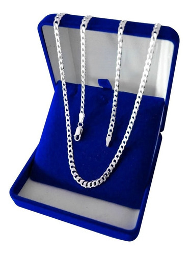 Imagem 5 de 6 de Corrente Prata 925 Maciça 3mm Grumet 70 Cm Escama De Peixe