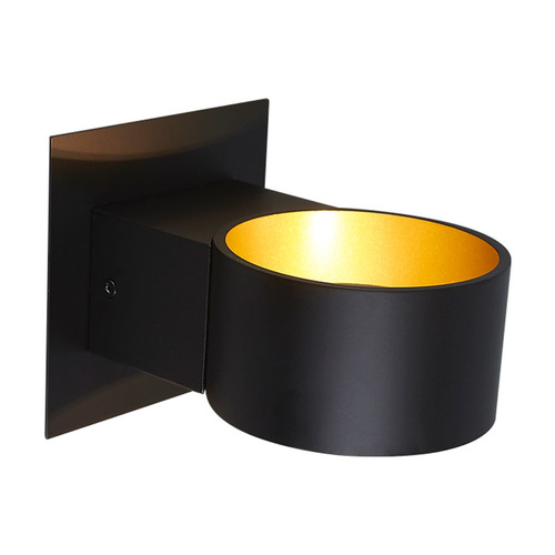 Lampara Sobreponer Muro Negro 5.5w Luz Suave Cálida Tlled-4