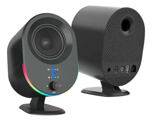 Bocinas Gamer Hypertech Iluminación Rgb 2 Piezas