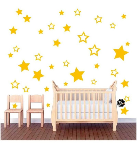 Imagen 1 de 2 de Vinilos Decorativos Hogar Sticker Estrellas Colores