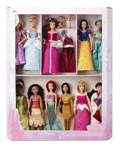 Set De 11 Muñecas Princesas Disney, Caja Edición De Lujo.