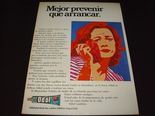 (pb075) Publicidad Clipping Crema Dental Odol * 1972