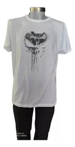 Playera Algodón Cuello Redondo Manga Corta Blanca