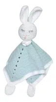 Comprar Peluche De Apego Conejo Tejido A Mano Crochet Azul Manta Azul Claro