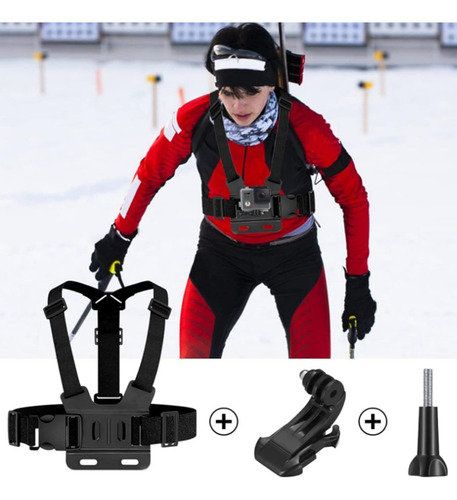 Arnes Genérica para pecho accesorio para cámara GoPro color negro
