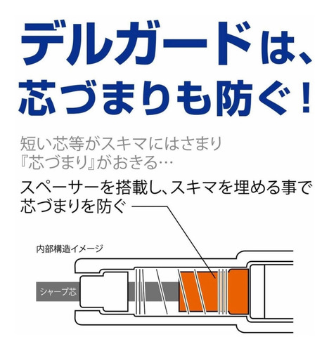 Imagen 4 de 9 de Portaminas Japonés- Zebra Delguard 0.5mm Negro