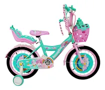Comprar Bicicleta Infantil Niñas R-16 Portamuñecas Ruedas Auxiliares Color Verde Tamaño del cuadro 16