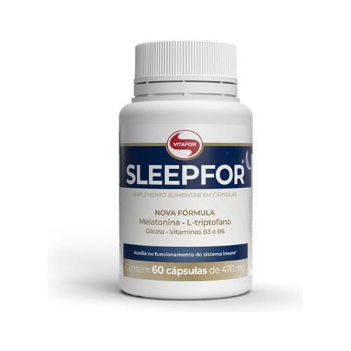 Kit 2x: Sleepfor L-triptofano 470mg Vitafor 60 Cápsulas