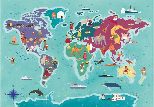Mapa Para Niños Conoce El Mundo Rompecabezas 250p Clementoni