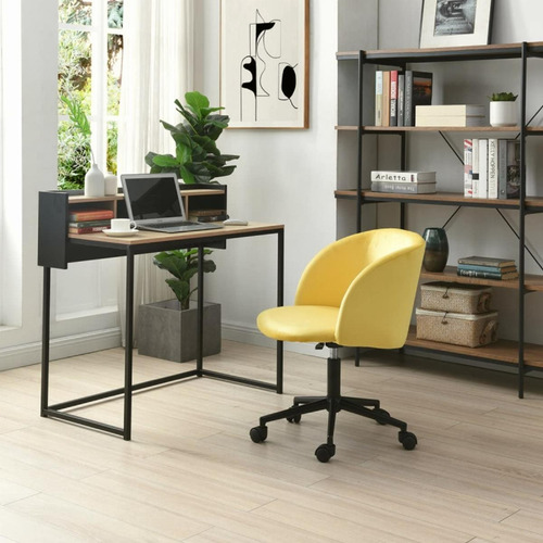 Alterego Silla De Oficina Terciopelo Bliss Color Mostaza