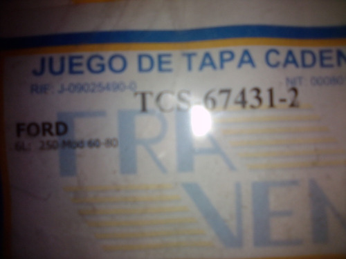 Empacadura Tapa Cadena Tcs-67431-2/ford 250-6l