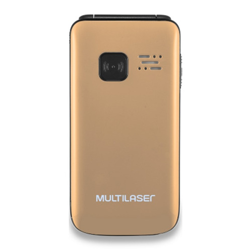 Celular Flip Vita Dual Chip Mp3 Dourado P9043 Multilaser