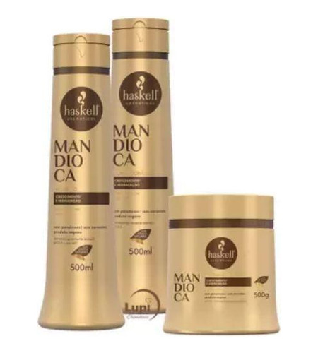 Kit Hakell Mandioca 500 Ml - 3 Itens