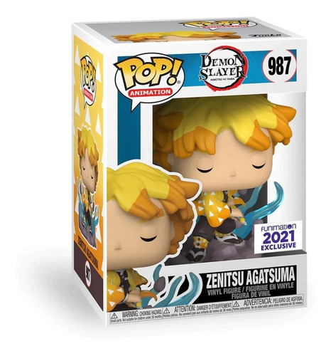 Funko Pop Zenitsu Agatsuma Funimation 987 Demon Slayer