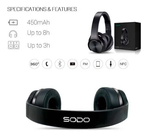 Caja de sonido para auriculares Bluetooth Sodo Mh5 MercadoLibre