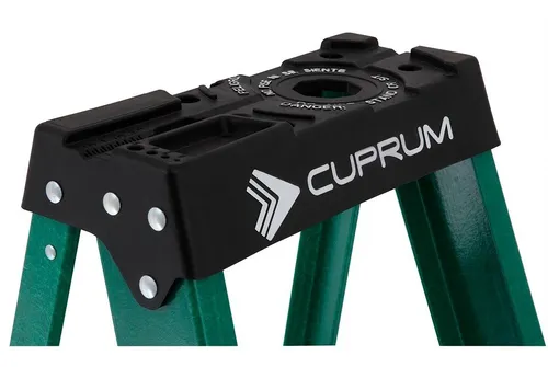 Escalera Fibra De Vidrio Tijera 4 Peldaños 175 Kg Cuprum