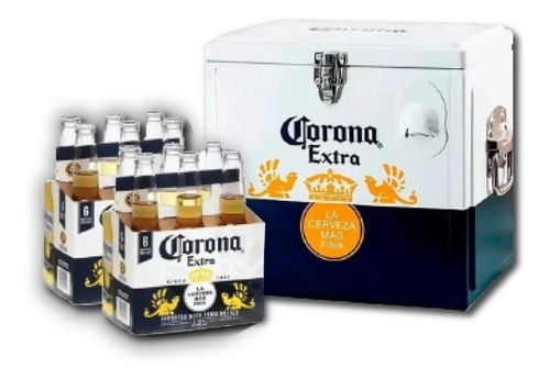 Imagen 1 de 1 de 12 Cervezas Corona 355ml + Cooler