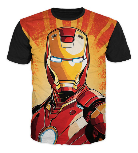 Camiseta Compatible Con Iron Man Superhéroes Niños Hombre