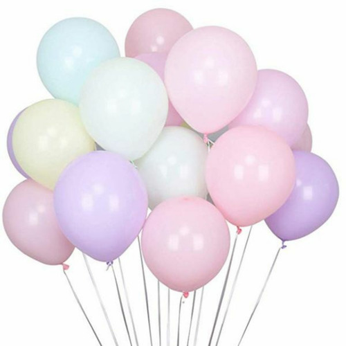 50 Unidades - Balões Bexiga Candy Color - Tons Pastel - N° 9