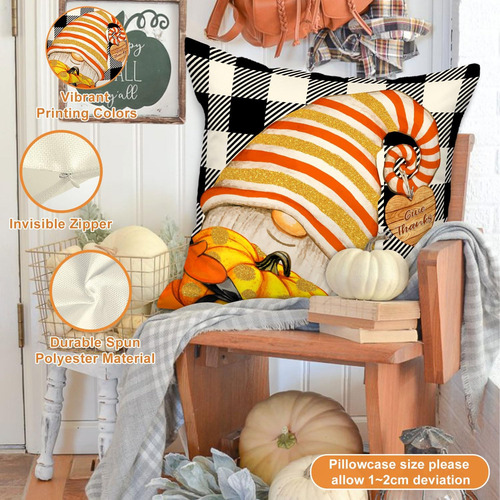 Ywlake Juego De 4 Fundas De Almohada De Otoño De 18 X 18 Pul