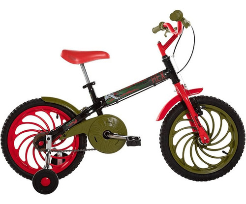 Bicicleta Infantil Caloi Power Rex Aro 16 Cor Preto Tamanho Do Quadro 16