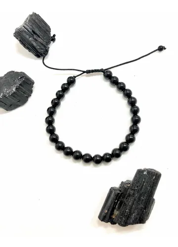 comprar Pulsera 6 Mm De Turmalina Negra 100% Original. Turmalina